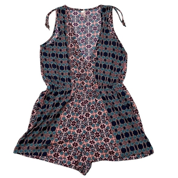 Raga Bohemian Romper Blue Red Size Large L - Picture 4 of 17